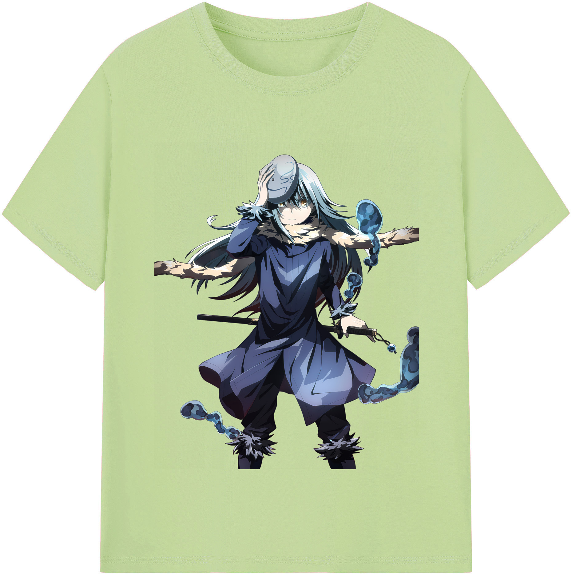 （画像用） 転スラ Regarding Reincarnated to Slime 綿100％半袖Tシャツ（フロントプリント）
